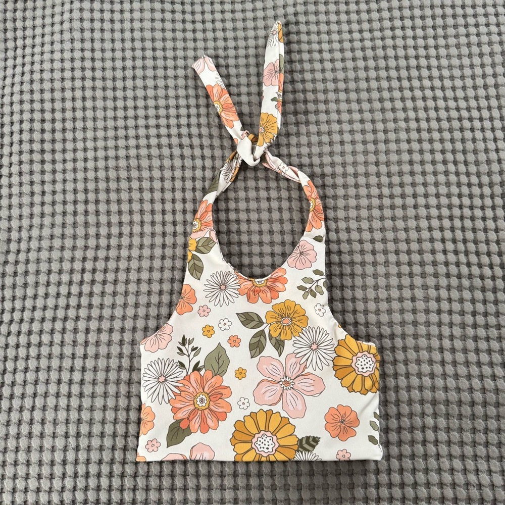 Floral swimsuit top 6-12 months
